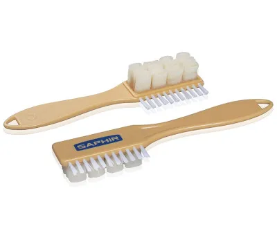 Уход за обувью SAPHIR - Щетка ДВОЙНАЯ, каучук, нейлон, в УПАКОВКЕ, 170*25 артикул sphr2651
